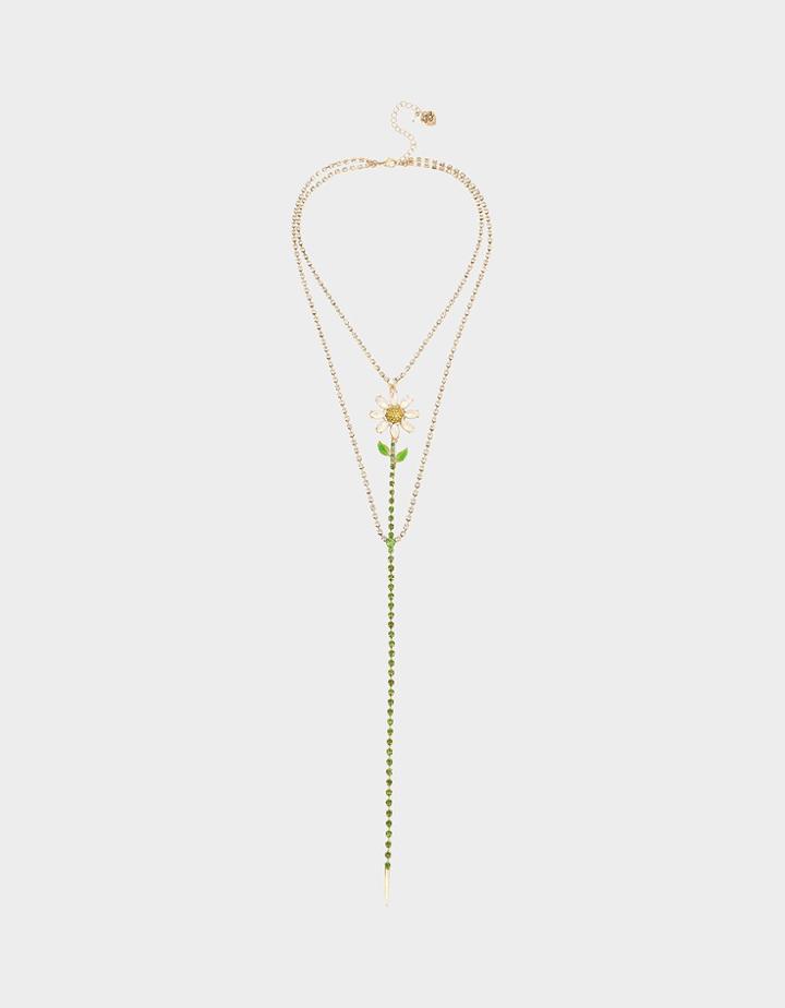 Betseyjohnson Sweetness And Light Y Necklace Green