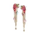 Betseyjohnson Magical Creatures Lion Chandelier Earrings Pink
