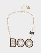 Betseyjohnson And Boo To You Necklace Black