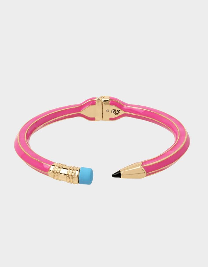 Betseyjohnson Back To School Pink Pencil Bangle Pink