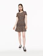 Betseyjohnson Ruffled Hem Tweed Dress Black Multi