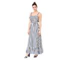 Betseyjohnson Long Lines Ruffled Maxi Sundress Black-white