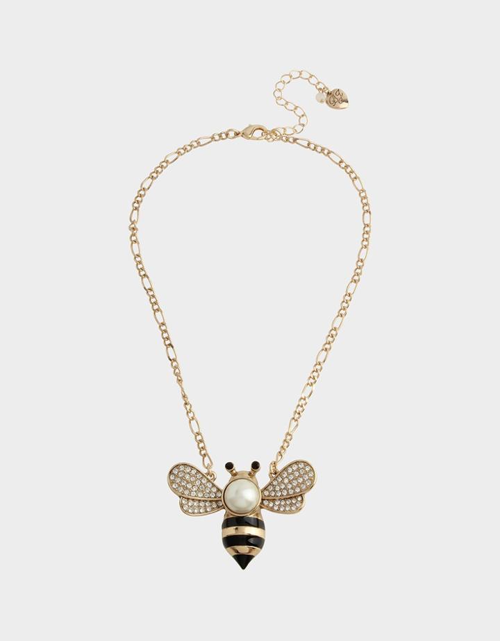 Betseyjohnson Buzz And Bloom Bee Pendant Crystal