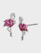 Betseyjohnson Sealife Flamingo Stud Earrings Pink