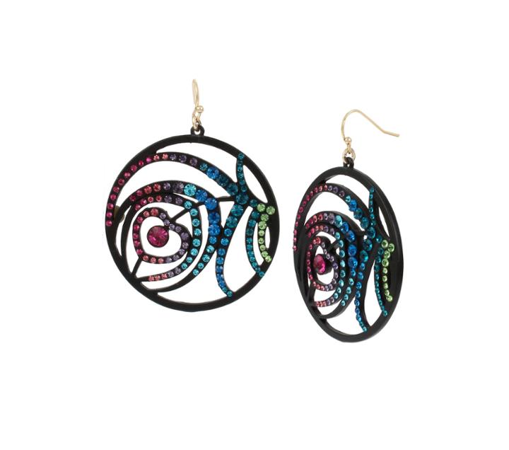 Betseyjohnson Shake It Off Feather Drop Earrings Multi