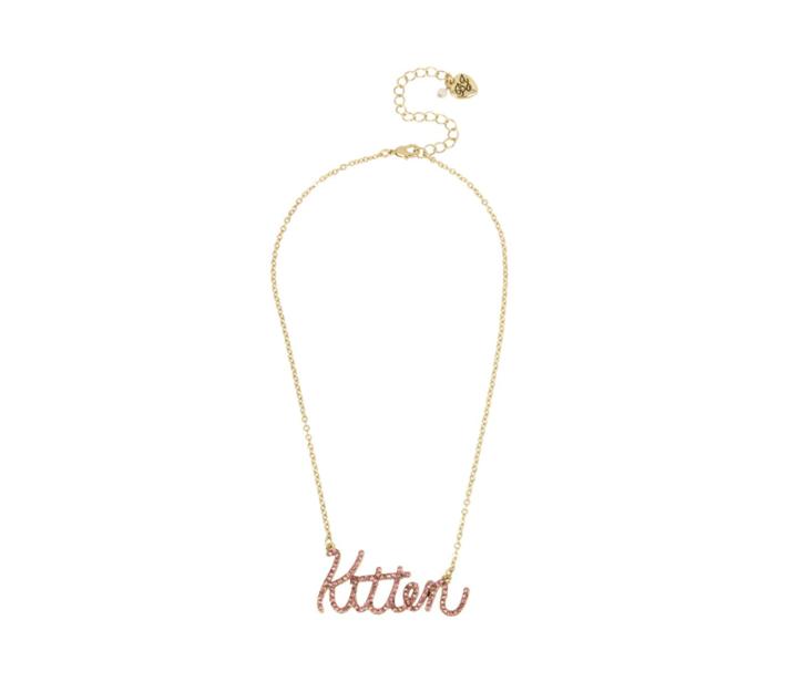Betseyjohnson Just Kitten Around Kitten Pendant Pink