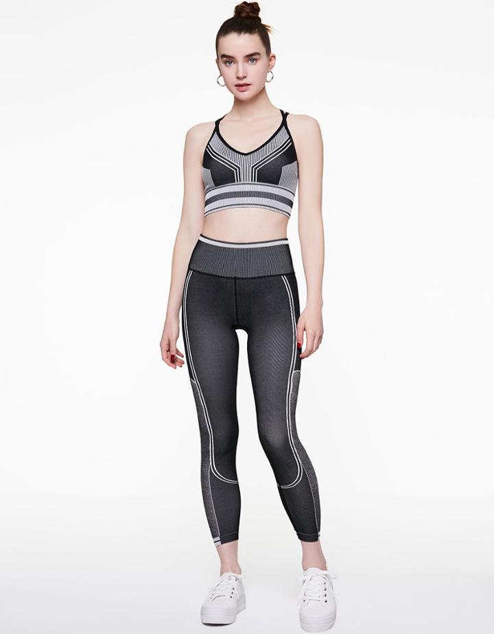 Betseyjohnson Contrast Stripe Seamless Legging Black