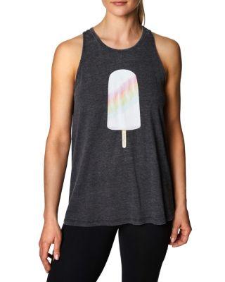 Steve Madden Rainbow Ice Cream Tank Black