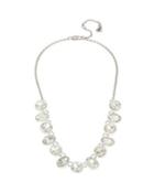 Steve Madden Blue La La Stone Frontal Necklace Crystal