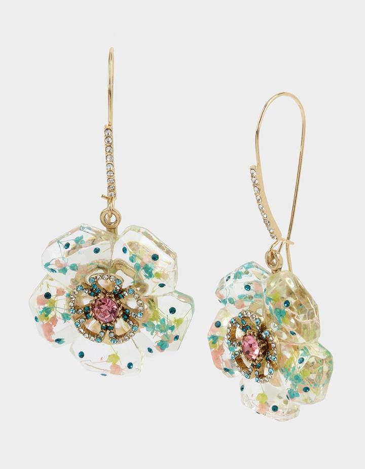 Betseyjohnson Sweetness And Light Flower Hook Earrings Multi