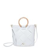 Steve Madden Confetti Rings Medium Bucket Bag White