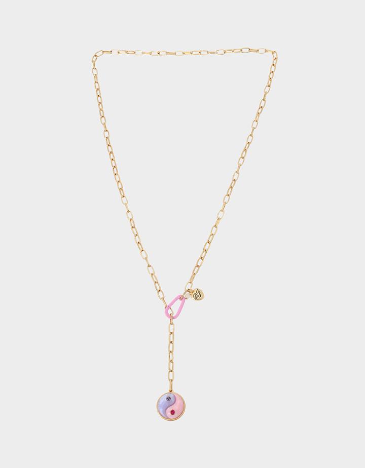 Betseyjohnson Enchanted Yin Yang Necklace Pink