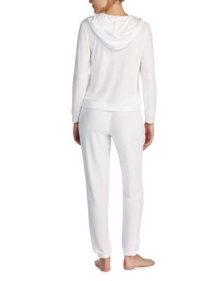 Steve Madden Pampered Bride Ruffle Hoodie White
