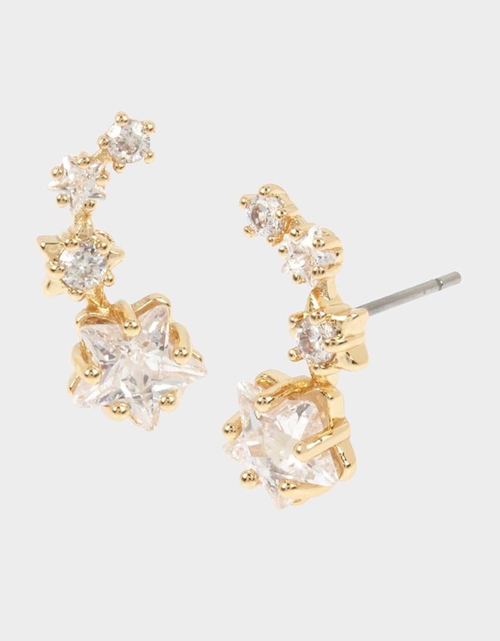 Betseyjohnson Crystal Cuties Shooting Star Earrings Crystal