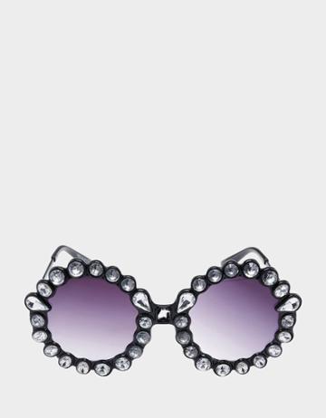 Betseyjohnson Dreaming Of Daisies Sunglasses Black