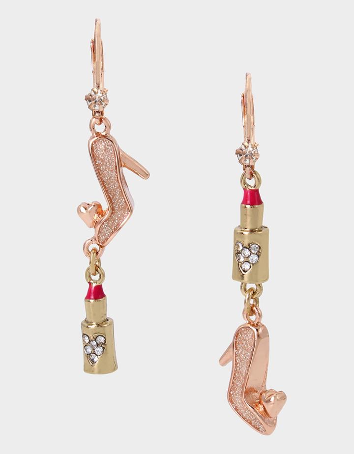 Betseyjohnson Party Animal Stiletto Earrings Pink