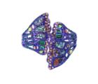 Betseyjohnson Butterfly Blitz Statement Wings Hinge Bangle Purple