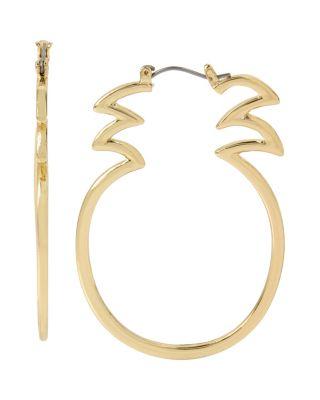 Steve Madden Betsey Blast Pineapple Earrings Gold