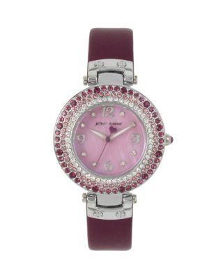Steve Madden Crystal Rings Purple Watch Purple