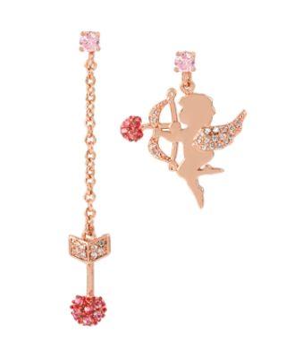 Steve Madden Vday Delicates Cupid Arrow Earrings Crystal