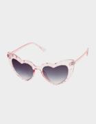 Betseyjohnson Crystal Clear Heart Sunglasses Pink