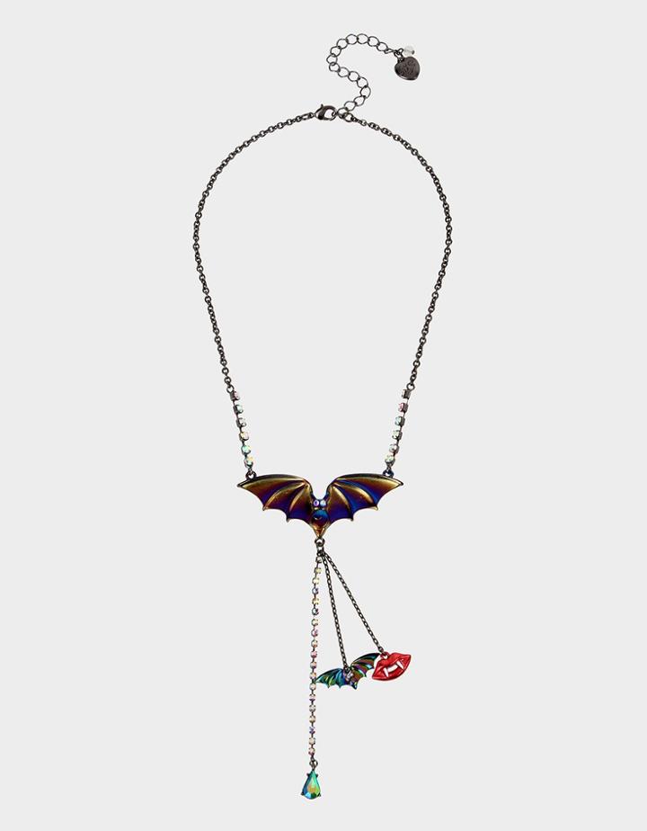 Betseyjohnson Creep It Real Bat Y Necklace Multi