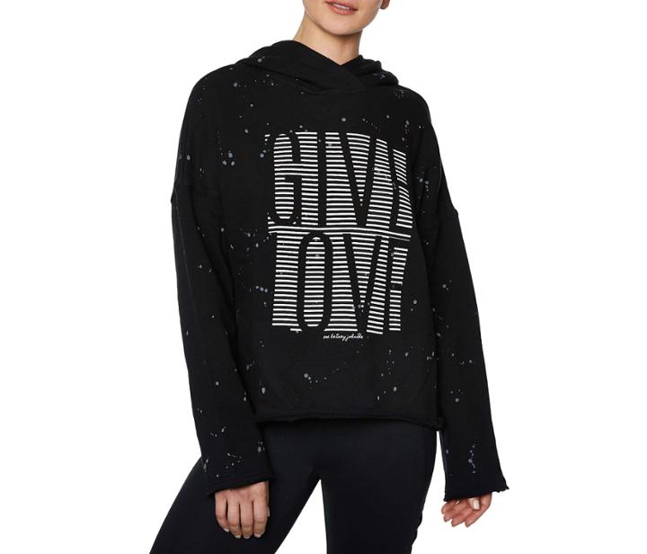 Betseyjohnson Splattered Give Love Hoodie Black