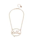 Steve Madden Not Your Babe Hello Bubble Pendant Ivory