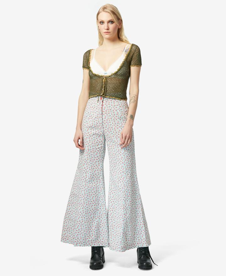 Betseyjohnson Bj Vintage Grass Is Greener Top Green