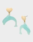 Betseyjohnson Catch The Wave Dolphin Drop Earrings Blue