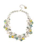 Steve Madden Crabby Couture Shell Statement Necklace Blue