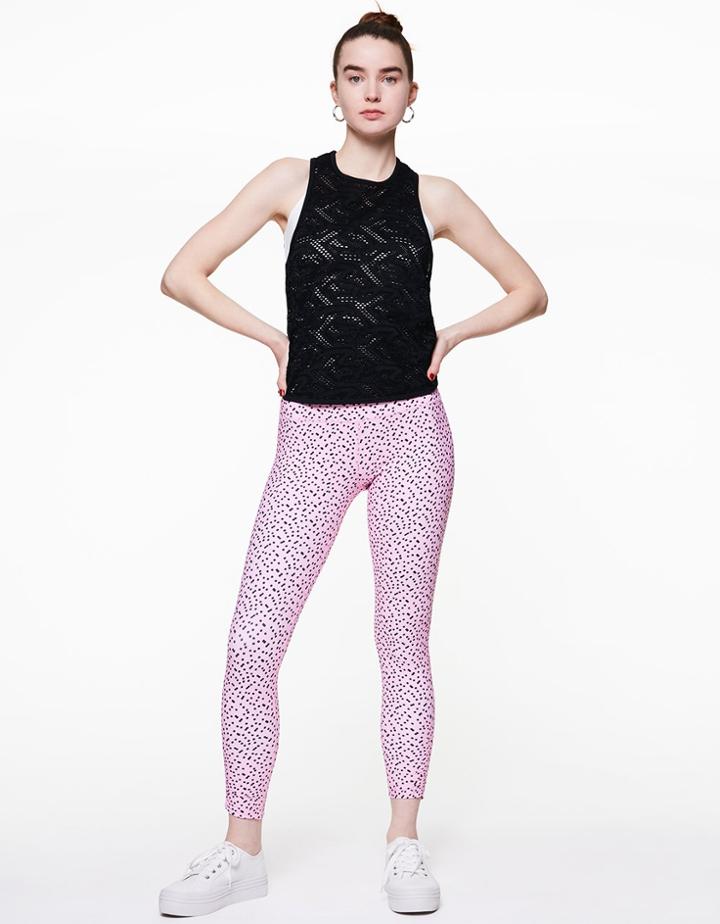 Betseyjohnson Camo Mesh Crop Tank Black