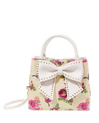 Steve Madden Welcome To The Big Bow Bucket Bag Floral