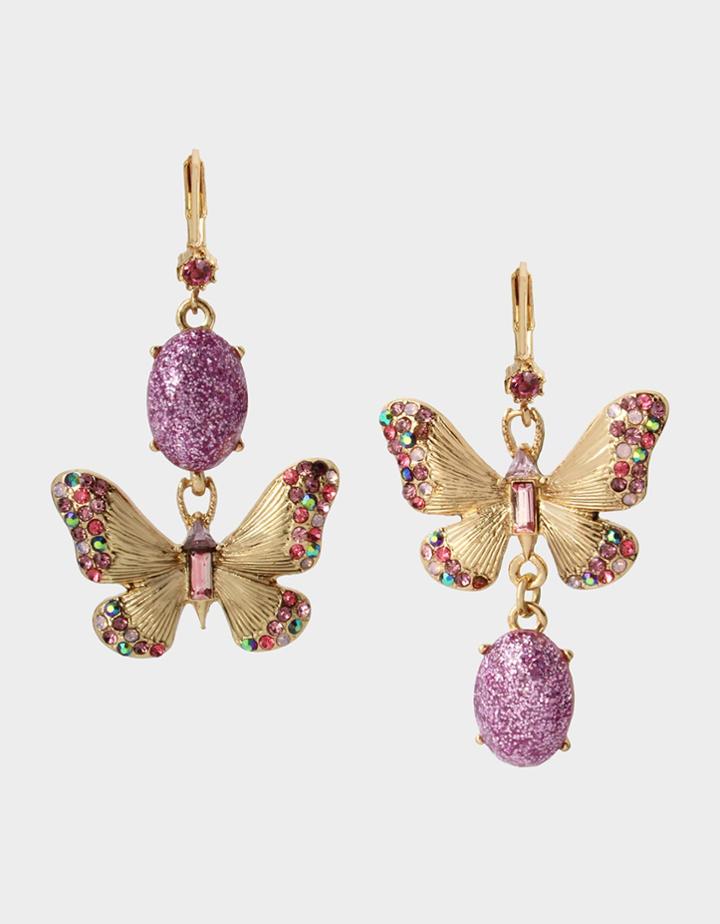 Betseyjohnson Spring In The Air Mismatch Earrings Purple