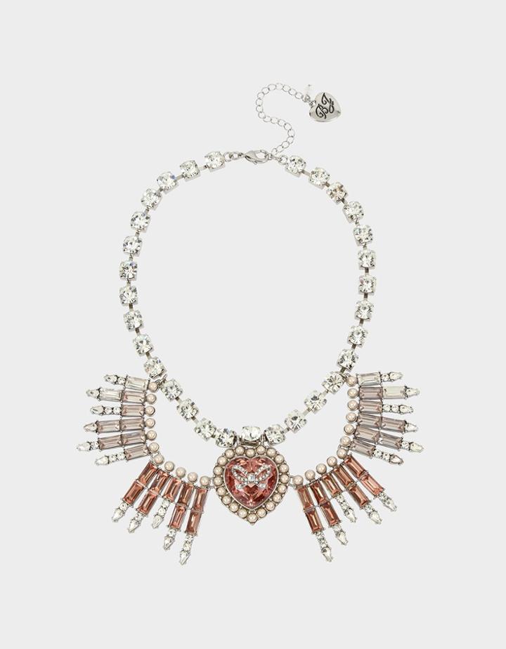 Betseyjohnson Get Your Wings Statement Necklace Blush