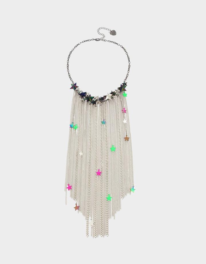Betseyjohnson Star Power Fringe Drama Necklace Multi