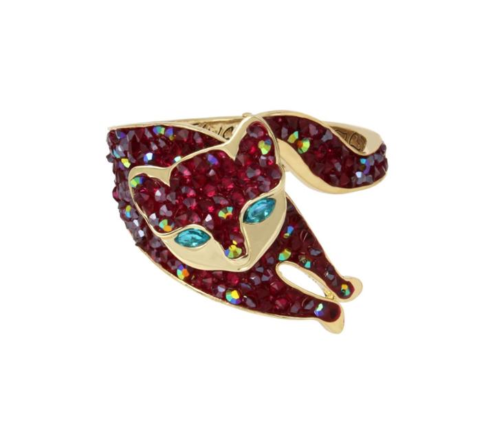 Betseyjohnson Just Kitten Around Cat Hinge Bangle Fuchsia