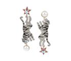 Betseyjohnson Magical Creatures Large Tiger Earrings Pink
