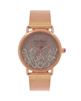 Steve Madden Falling For Mesh Rose Gold Watch Rose Gold