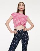 Betseyjohnson V-stitched Crop Wedge Tee Pink