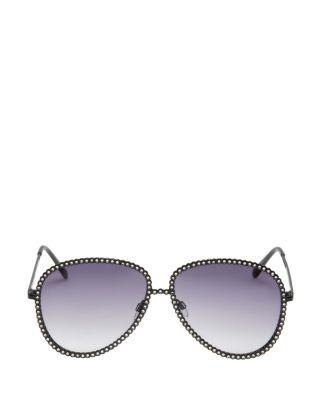 Steve Madden Bling Time Aviator Sunglasses Black