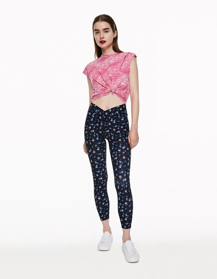 Betseyjohnson Mitered Waist Floral Legging Blue Multi