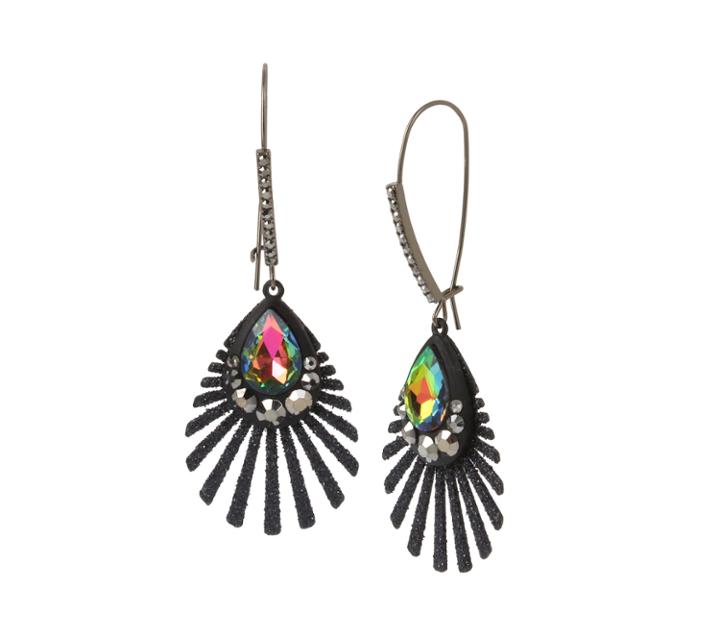 Betseyjohnson Shake It Off Feather Hook Earrings Multi