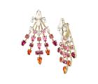 Betseyjohnson Magical Show Spray Front Back Earrings Pink