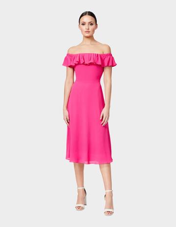 Betseyjohnson Think Pink Pebble Crepe Dress Pink