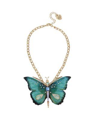 Steve Madden Buzz Off Butterfly Large Pendant Multi