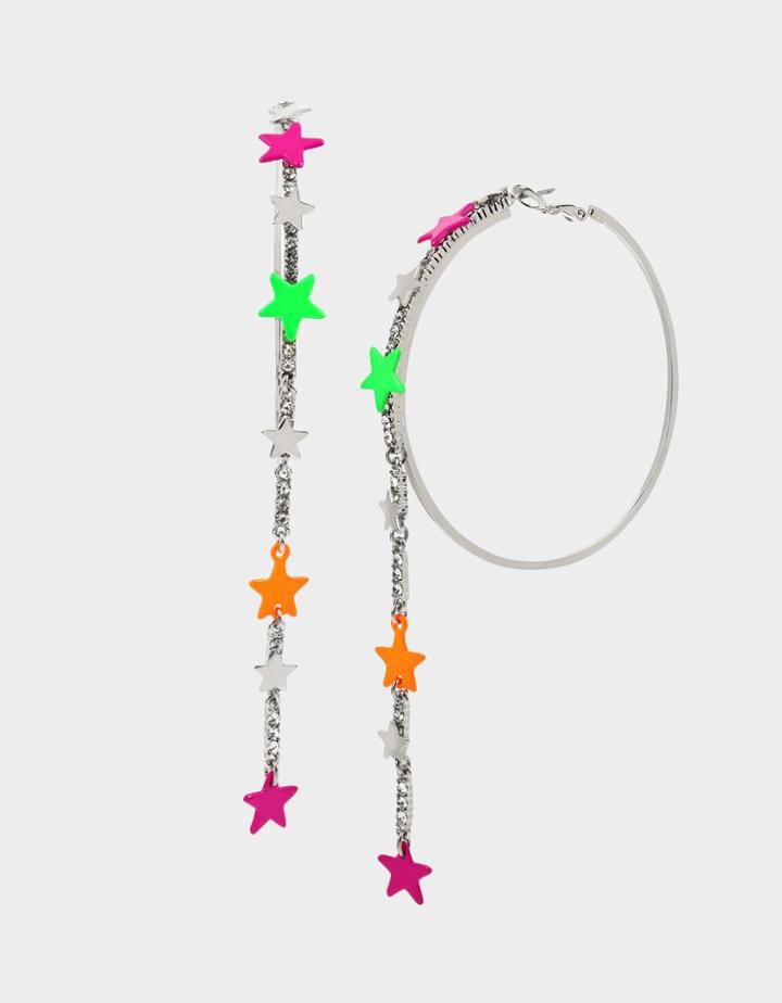 Betseyjohnson Star Power Linear Hoops Multi