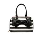 Betseyjohnson Pop Collar Bow Satchel Black-white