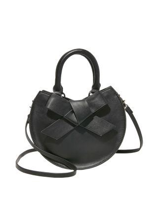 Steve Madden Cutting Edge Round Bow Bag Black