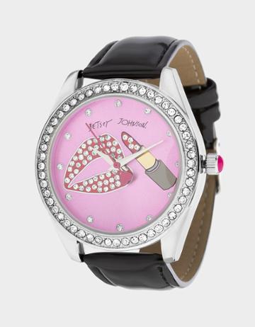 Betseyjohnson Betsey Time Glam Up Watch Black